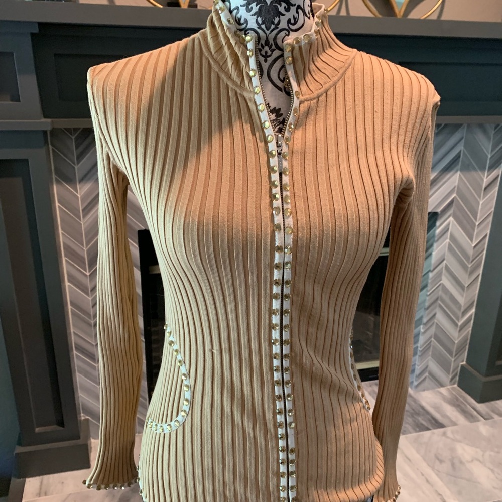 Cache stretch glam sweater